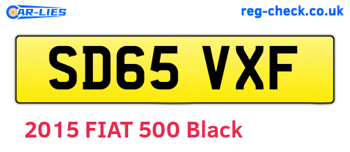 SD65VXF are the vehicle registration plates.