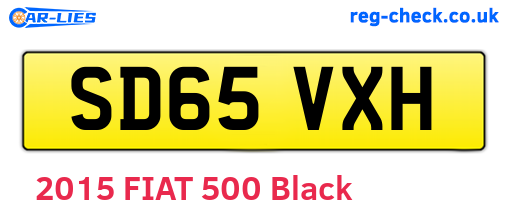 SD65VXH are the vehicle registration plates.