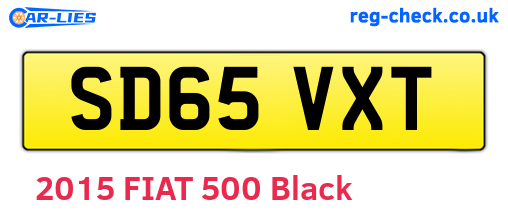 SD65VXT are the vehicle registration plates.