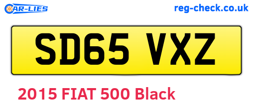 SD65VXZ are the vehicle registration plates.