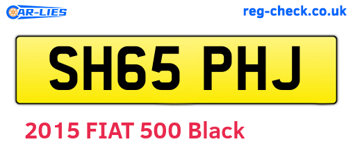 SH65PHJ are the vehicle registration plates.