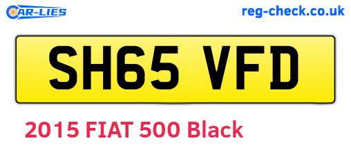 SH65VFD are the vehicle registration plates.