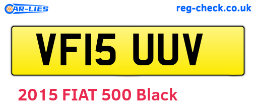 VF15UUV are the vehicle registration plates.