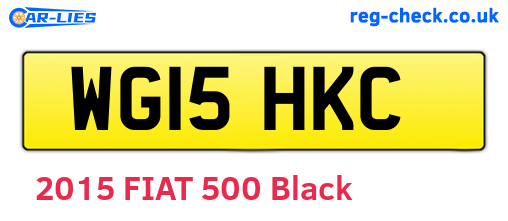 WG15HKC are the vehicle registration plates.