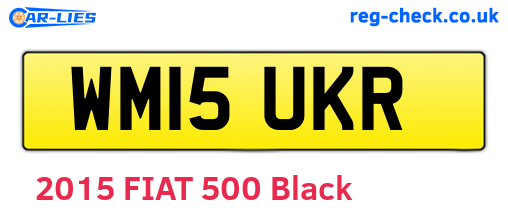WM15UKR are the vehicle registration plates.