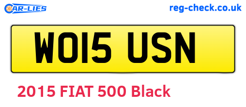 WO15USN are the vehicle registration plates.