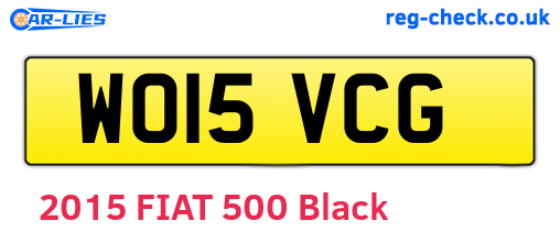 WO15VCG are the vehicle registration plates.