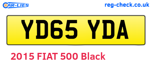YD65YDA are the vehicle registration plates.