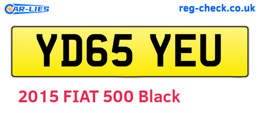 YD65YEU are the vehicle registration plates.