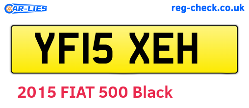 YF15XEH are the vehicle registration plates.