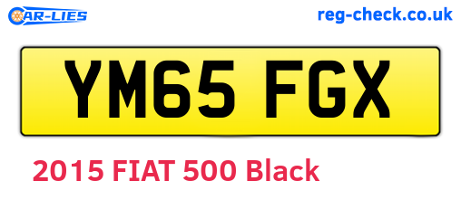 YM65FGX are the vehicle registration plates.