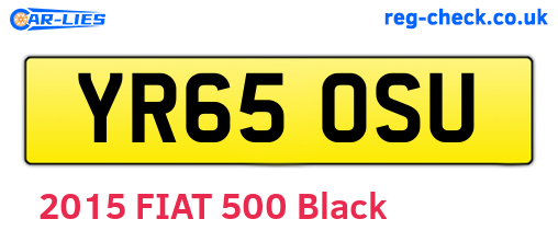 YR65OSU are the vehicle registration plates.