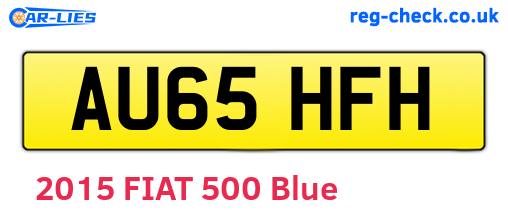 AU65HFH are the vehicle registration plates.