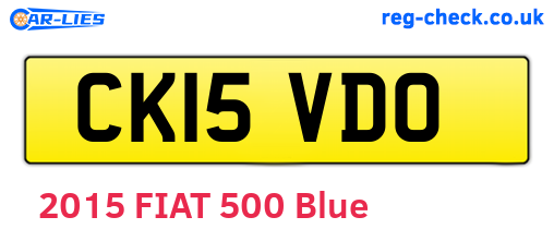 CK15VDO are the vehicle registration plates.