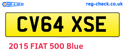 CV64XSE are the vehicle registration plates.