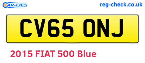 CV65ONJ are the vehicle registration plates.