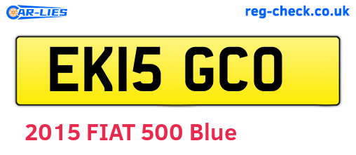 EK15GCO are the vehicle registration plates.