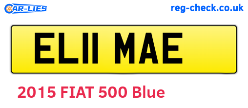EL11MAE are the vehicle registration plates.