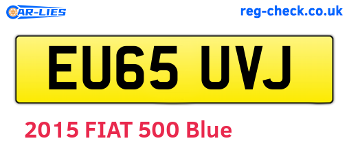 EU65UVJ are the vehicle registration plates.