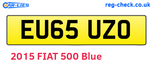 EU65UZO are the vehicle registration plates.