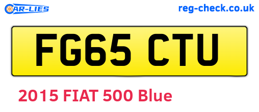 FG65CTU are the vehicle registration plates.