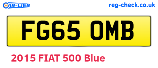 FG65OMB are the vehicle registration plates.