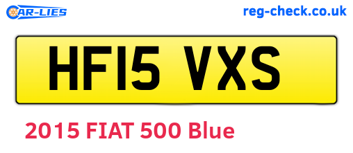 HF15VXS are the vehicle registration plates.