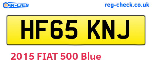 HF65KNJ are the vehicle registration plates.