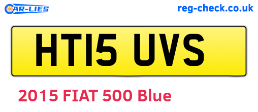 HT15UVS are the vehicle registration plates.