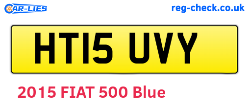 HT15UVY are the vehicle registration plates.