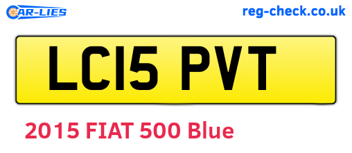 LC15PVT are the vehicle registration plates.