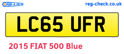 LC65UFR are the vehicle registration plates.