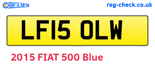 LF15OLW are the vehicle registration plates.