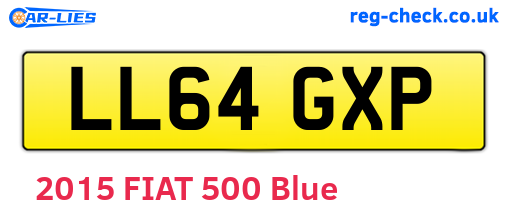 LL64GXP are the vehicle registration plates.