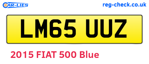 LM65UUZ are the vehicle registration plates.