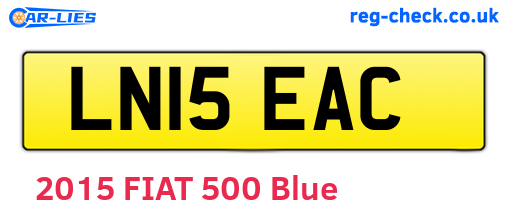 LN15EAC are the vehicle registration plates.