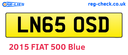LN65OSD are the vehicle registration plates.