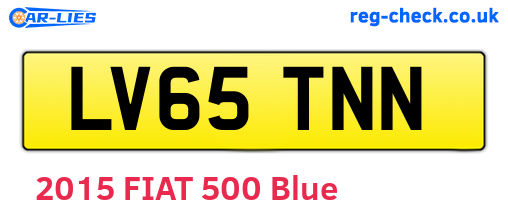 LV65TNN are the vehicle registration plates.