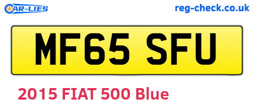 MF65SFU are the vehicle registration plates.