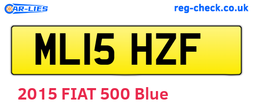ML15HZF are the vehicle registration plates.