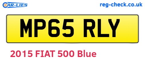 MP65RLY are the vehicle registration plates.