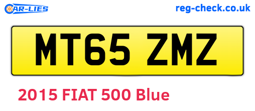 MT65ZMZ are the vehicle registration plates.