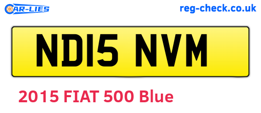 ND15NVM are the vehicle registration plates.