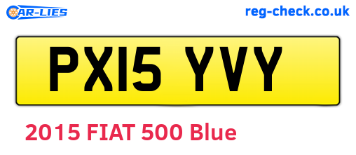 PX15YVY are the vehicle registration plates.