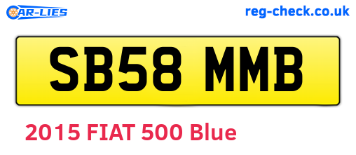 SB58MMB are the vehicle registration plates.
