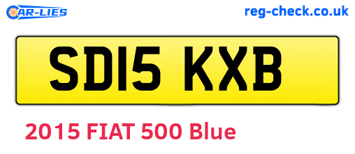 SD15KXB are the vehicle registration plates.