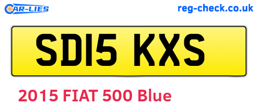 SD15KXS are the vehicle registration plates.
