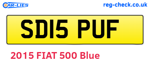 SD15PUF are the vehicle registration plates.