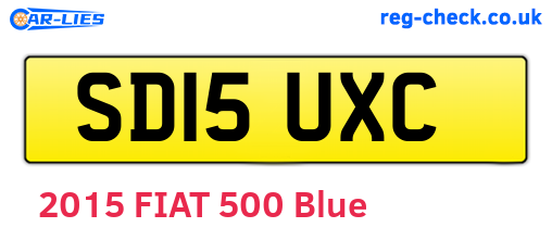 SD15UXC are the vehicle registration plates.