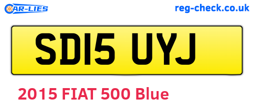 SD15UYJ are the vehicle registration plates.